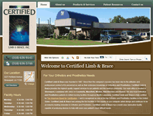 Tablet Screenshot of certifiedlimbandbrace.com